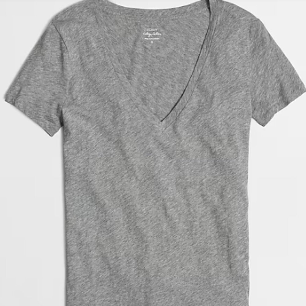 Vintage slub cotton V-neck tee